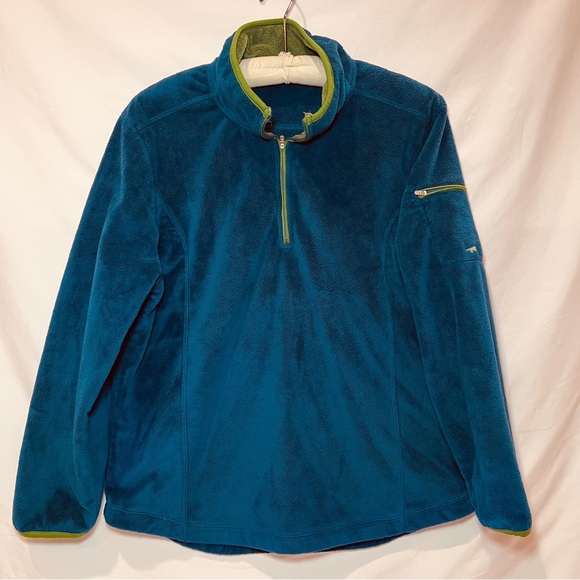 Horny Toad (Toad & Co.)  1/4 Zip Blue/Green Fleece Pullover Size Medium - Picture 1 of 8